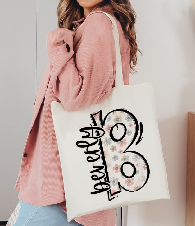 Neutral Flower Doodle Alphabet