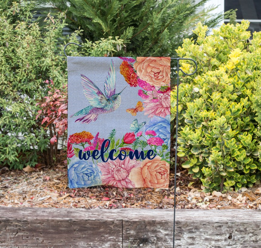Hummingbird Garden Flag
