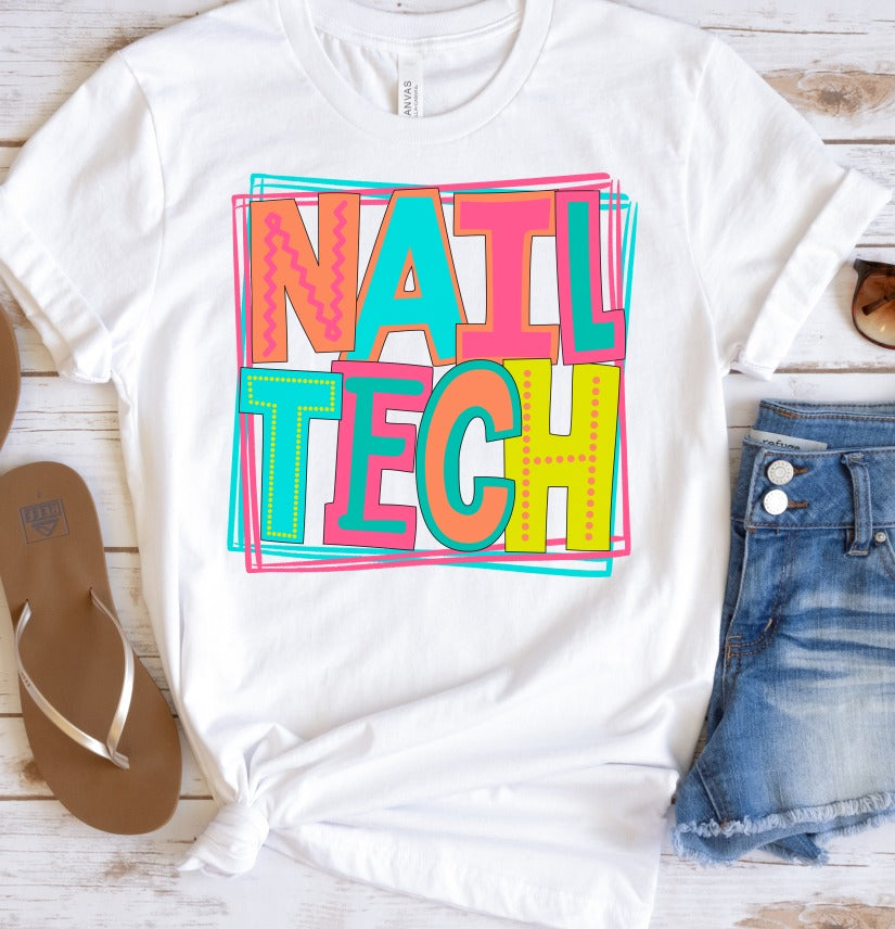 Nail Tech Bright Letters