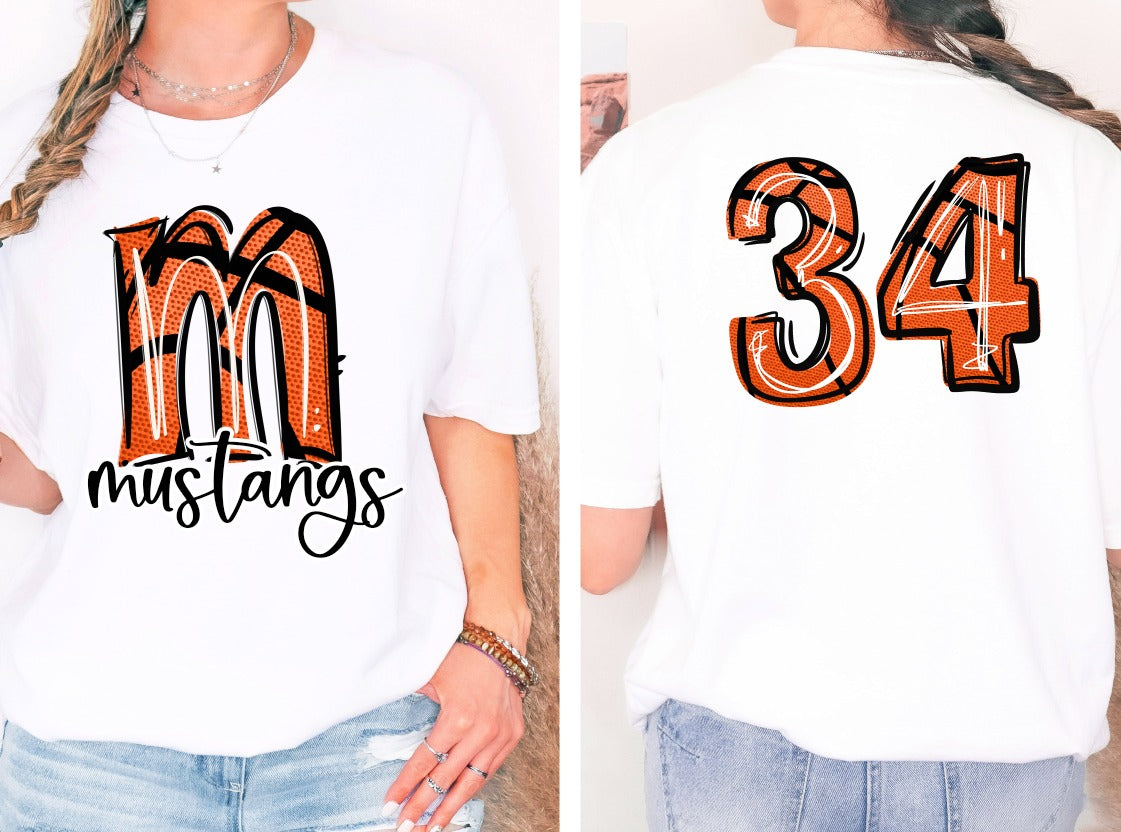 Basketball Doodle Number Set