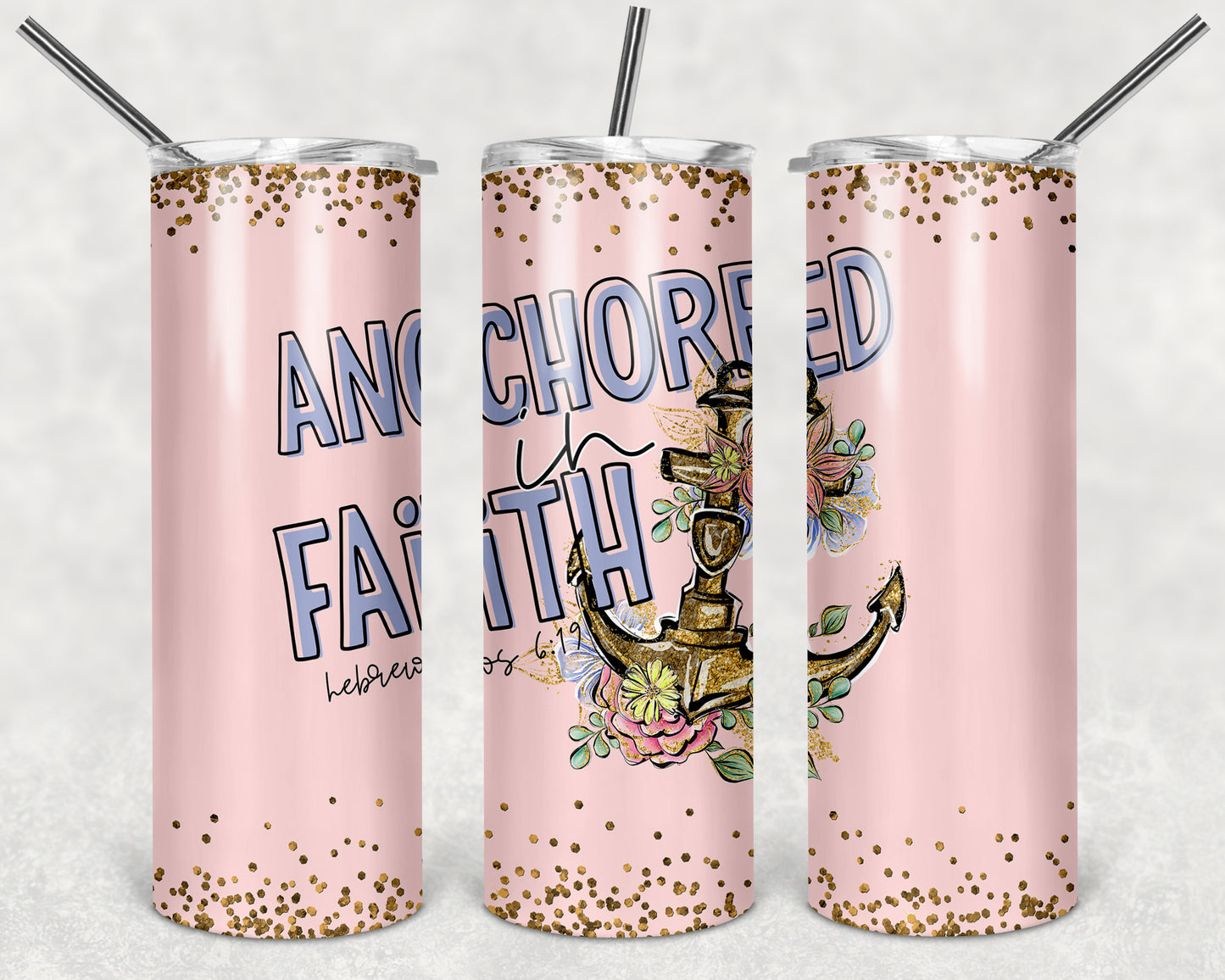 Anchored in Faith Sublimation Template