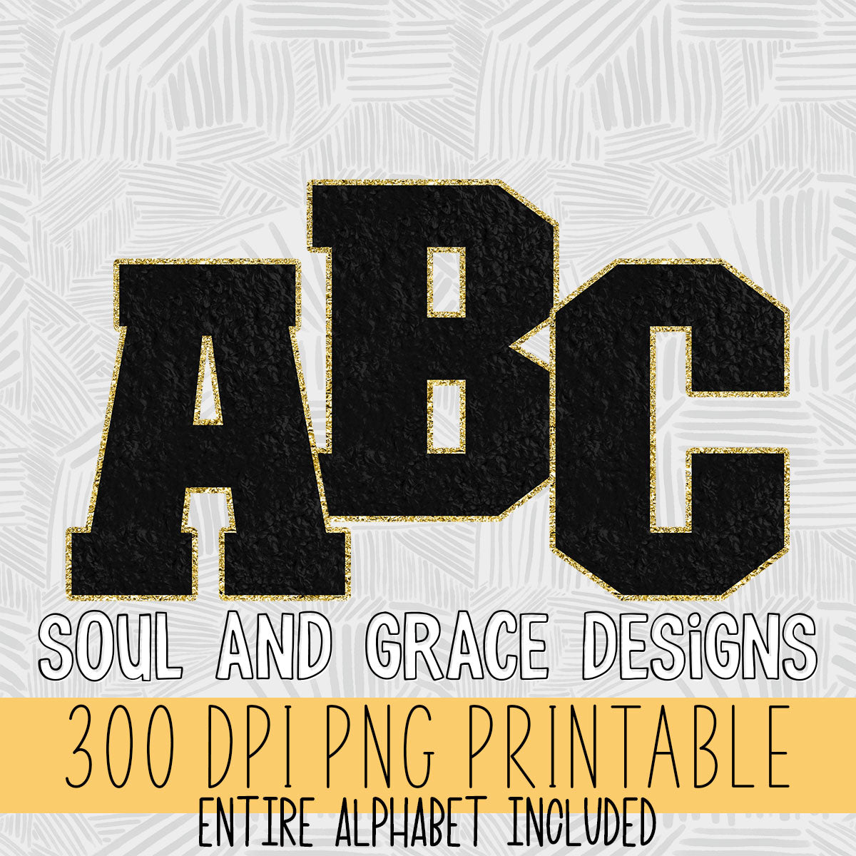 Black Chenille Alphabet