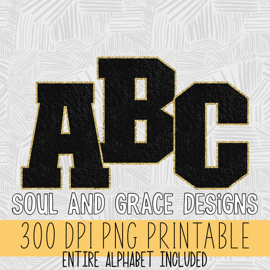 Black Chenille Alphabet