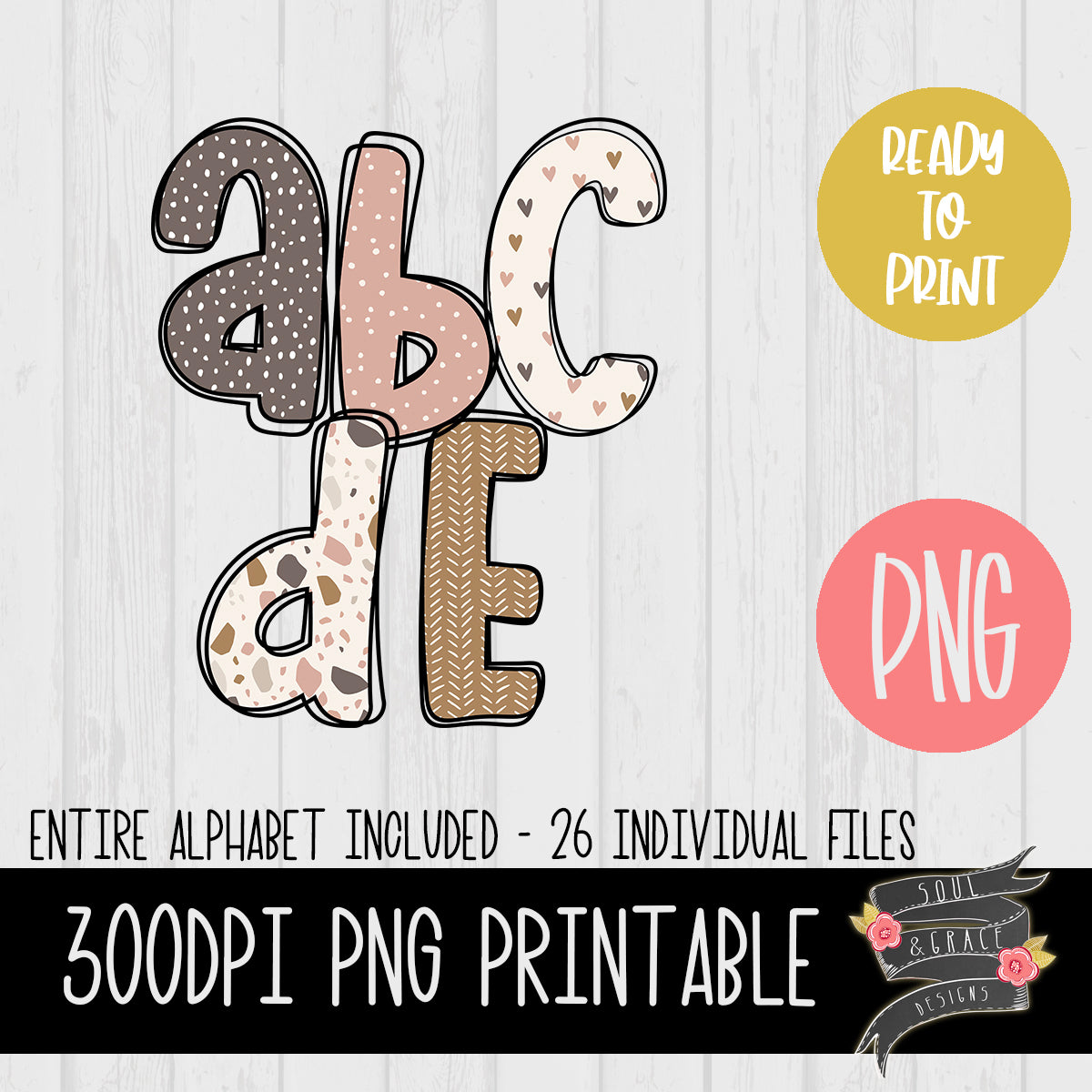 Boho Alphabet Set