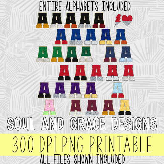 Team Colors Chenille Alphabet Bundle