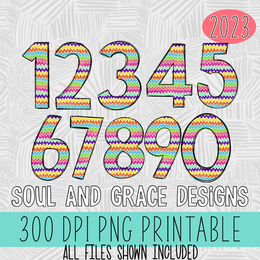 Chevron Number Set
