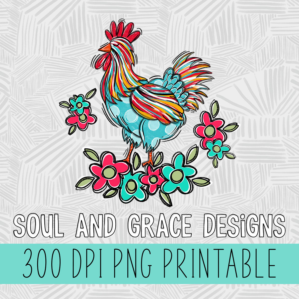 Chicken and Flowers Element