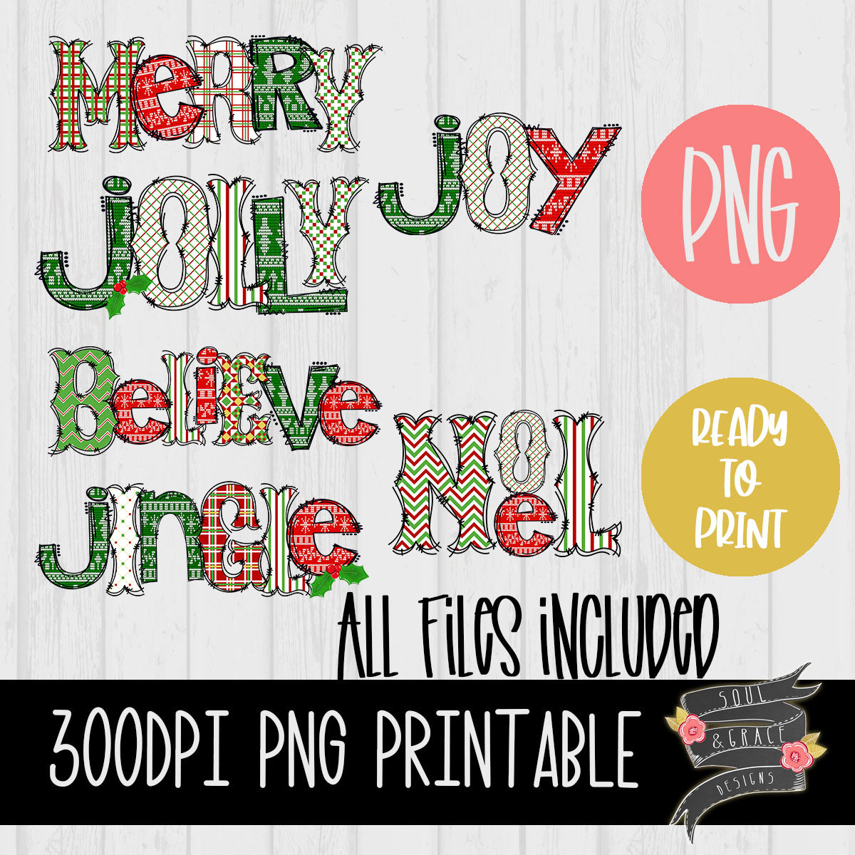 Christmas Words Word Art