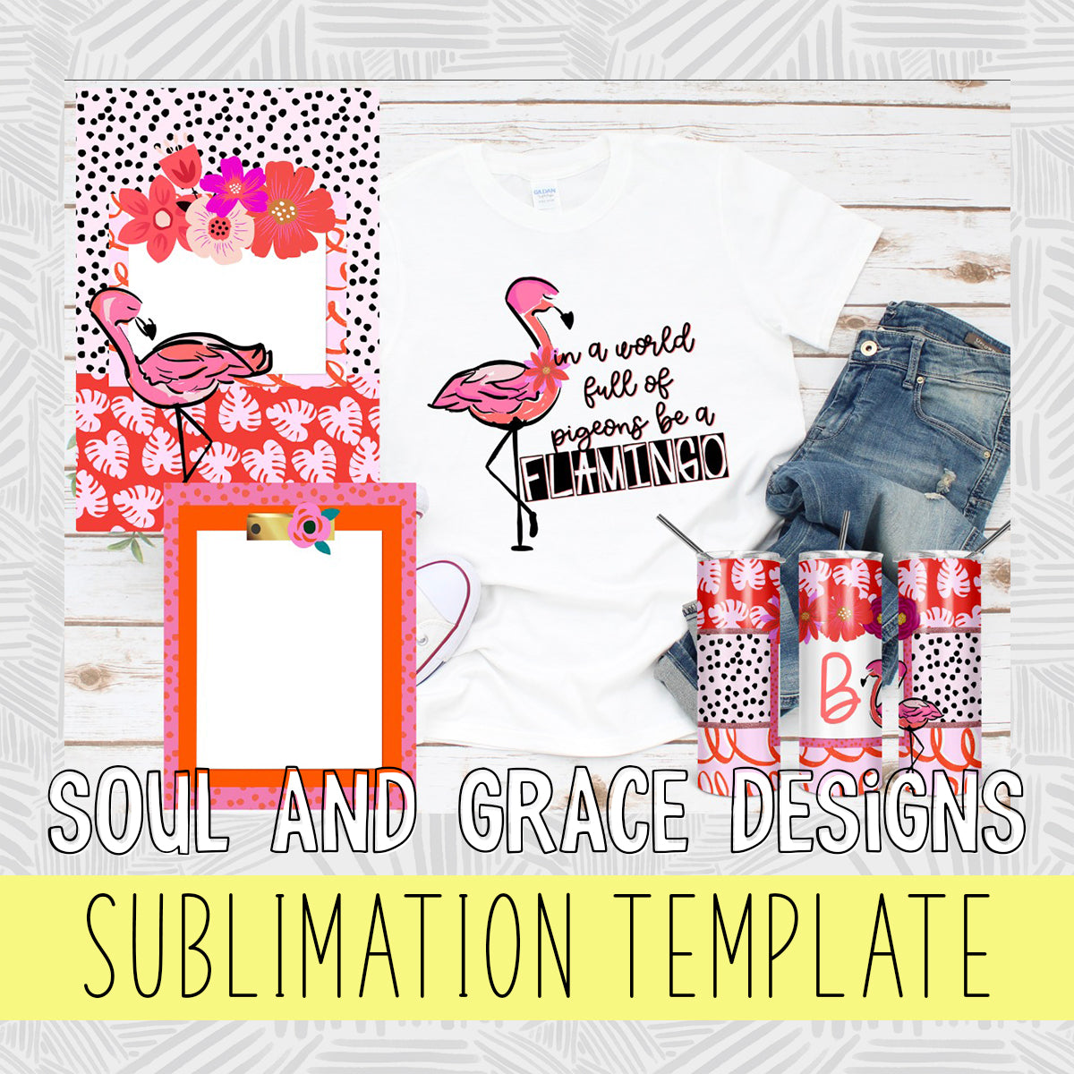 Fancy Flamingo Sublimation Set