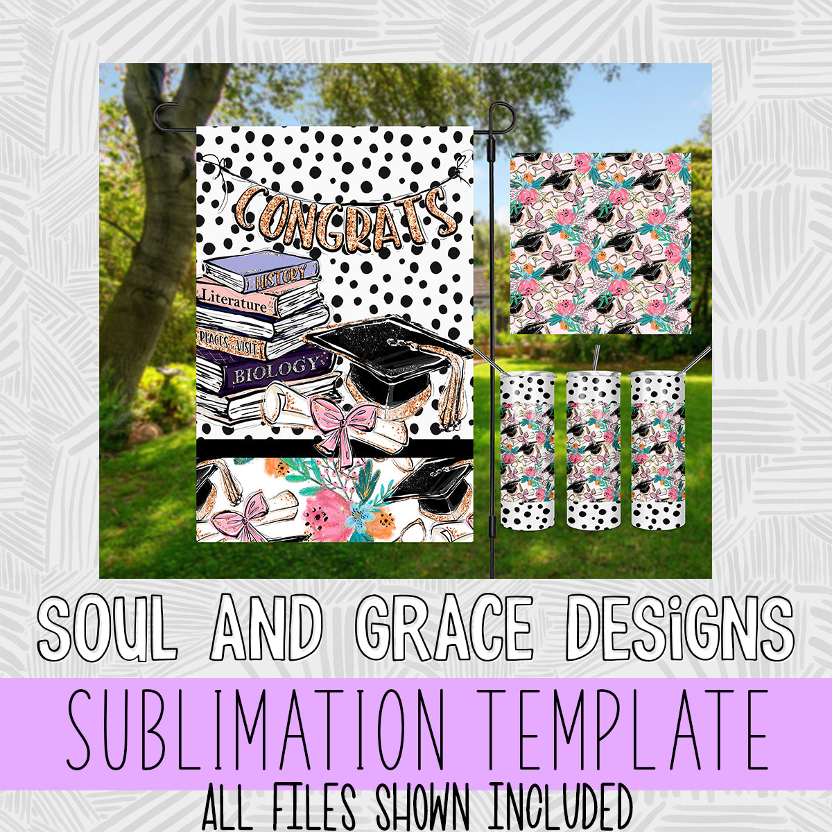 Pink Graduation Sublimation Set