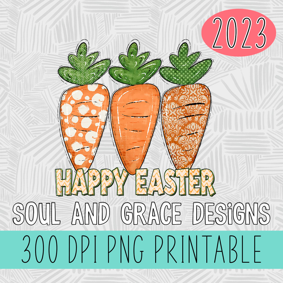 Happy Easter Three Carrots