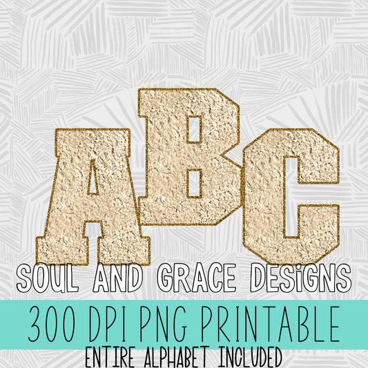 Ivory Chenille Alphabet