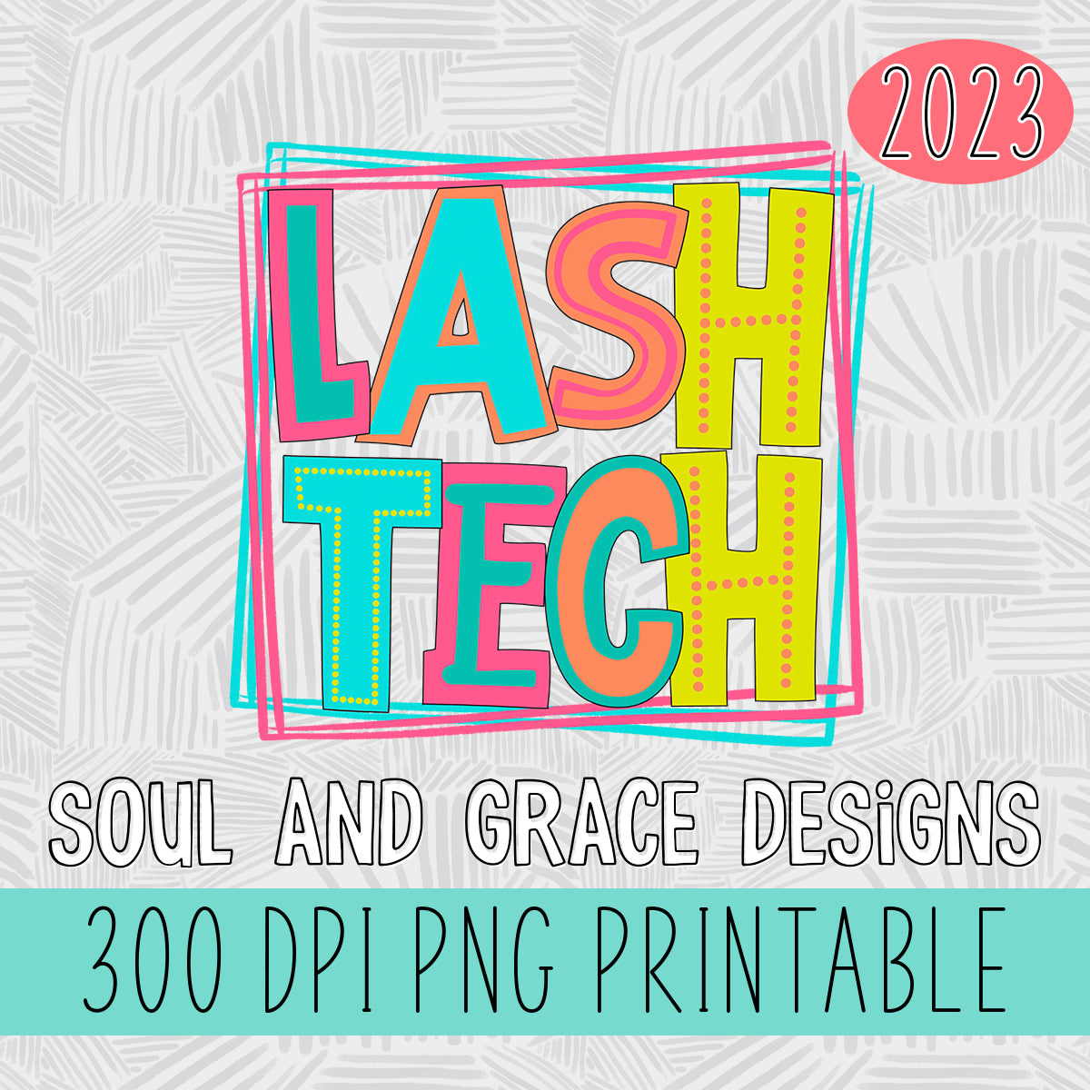 Lash Tech Bright Letters