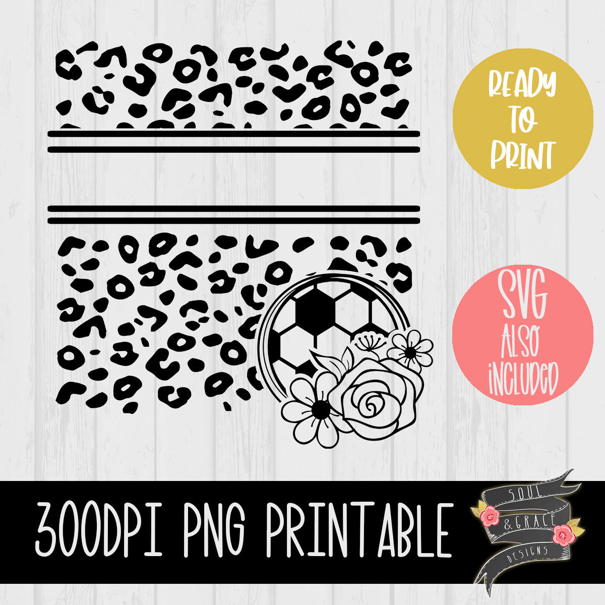 Leopard Soccer Split Frame