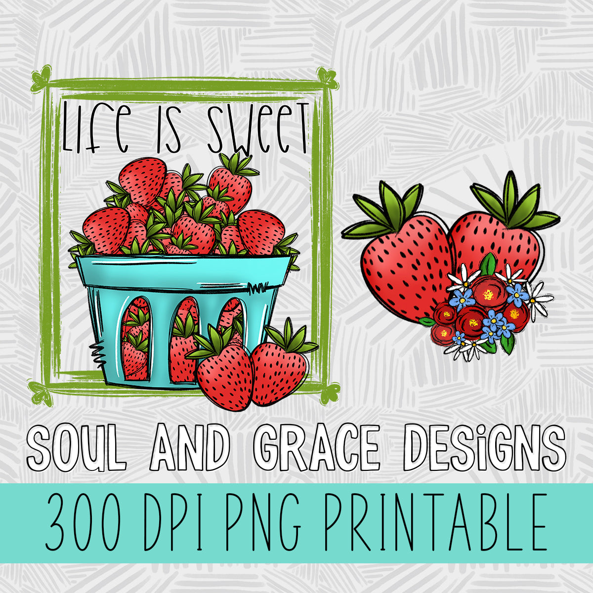 Life is Sweet Strawberry Tea Towel Set