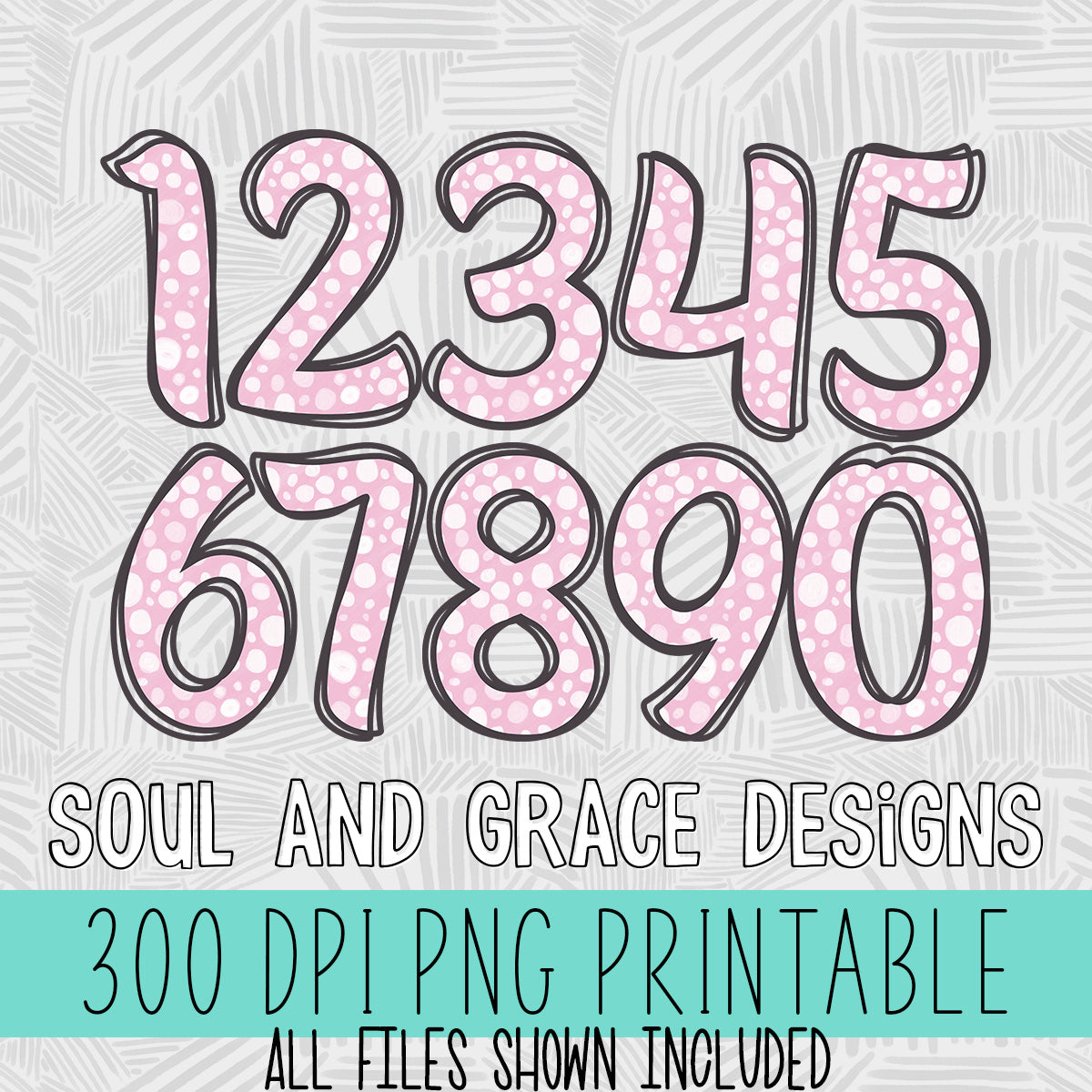 Pastel Dots Number Set