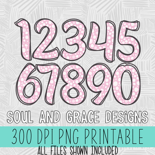 Pastel Dots Number Set