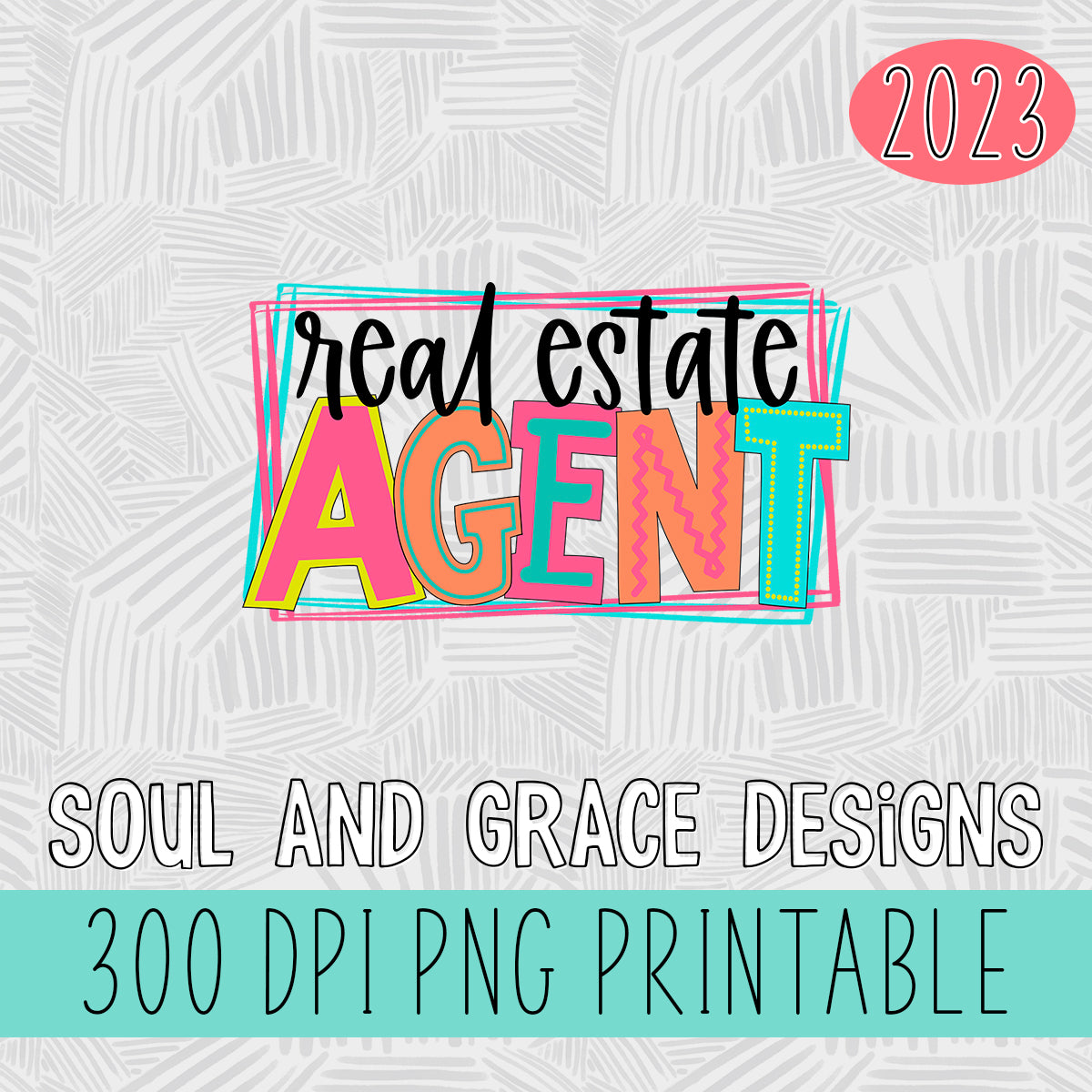 Real Estate Agent Bright Letters