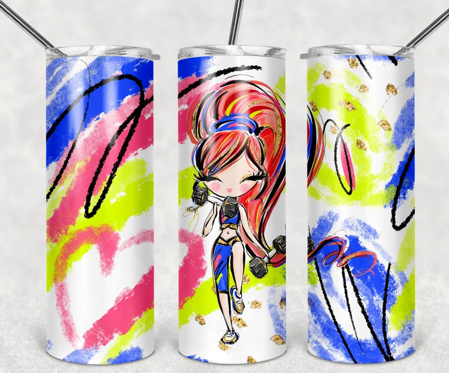 FITNESS BUNDLE - TUMBLER WRAPS, PEN WRAP, FITNESS TRACKER & PNG STICKERS