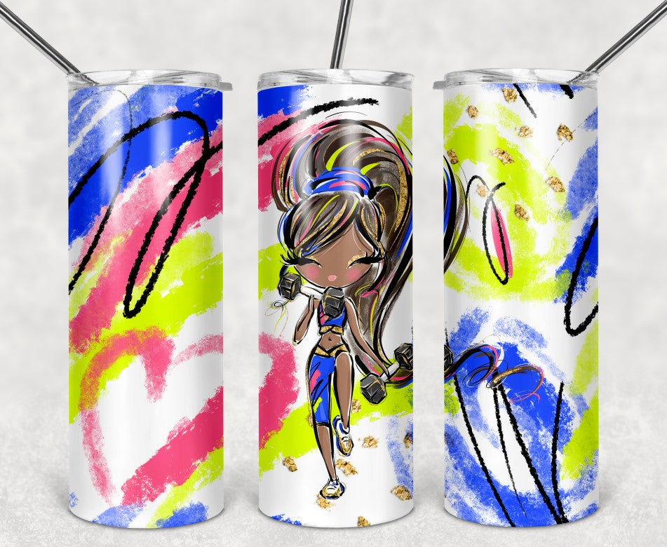 FITNESS BUNDLE - TUMBLER WRAPS, PEN WRAP, FITNESS TRACKER & PNG STICKERS