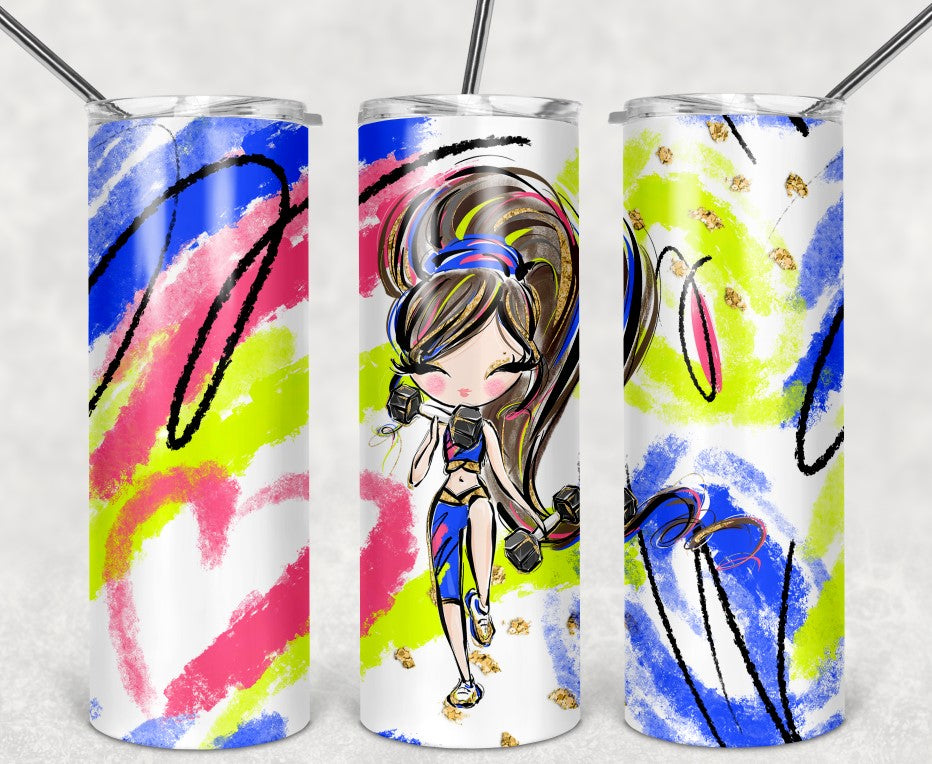 FITNESS BUNDLE - TUMBLER WRAPS, PEN WRAP, FITNESS TRACKER & PNG STICKERS