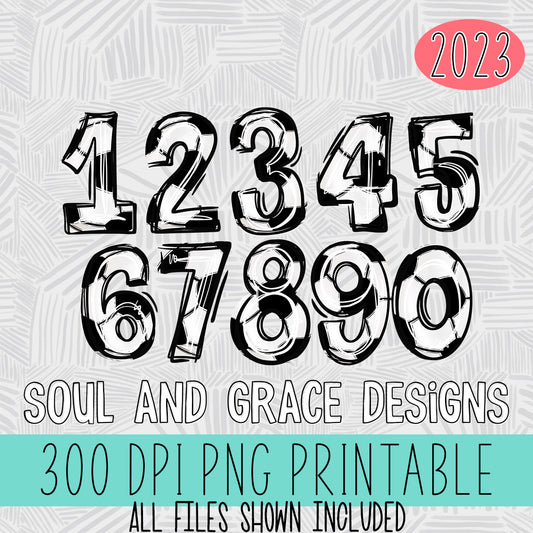 Soccer Doodle Number Set