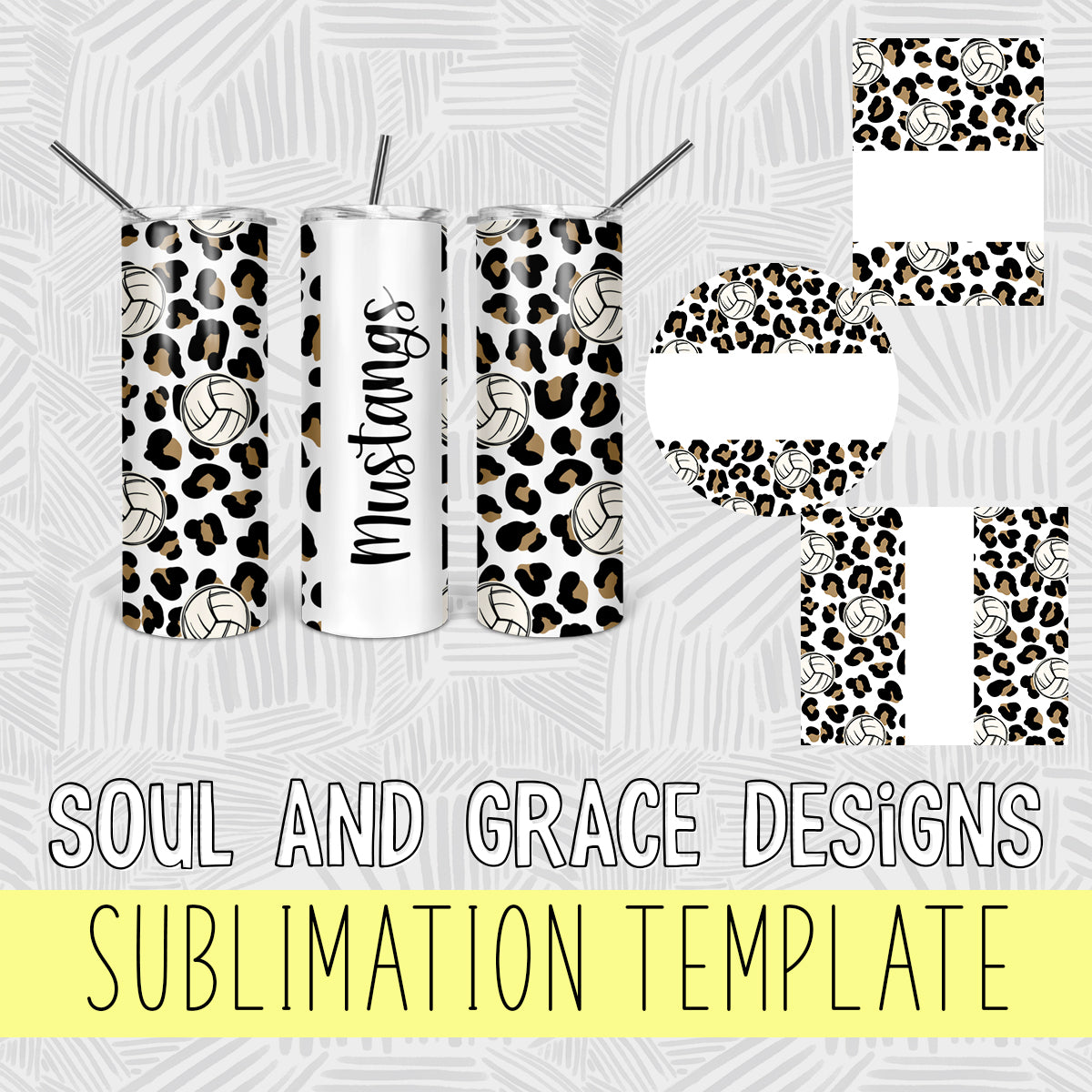 Volleyball Leopard Sublimation Set