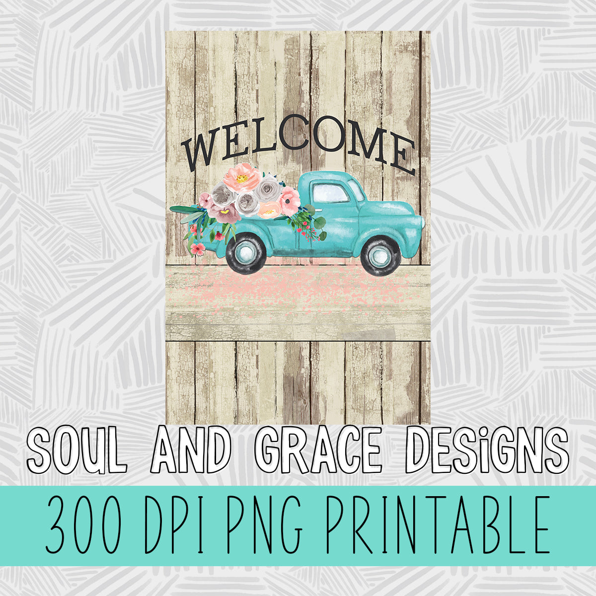Weathered Wood Farm Truck Garden Flag