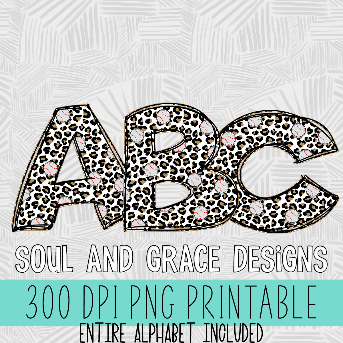 Leopard Baseball Alphabet