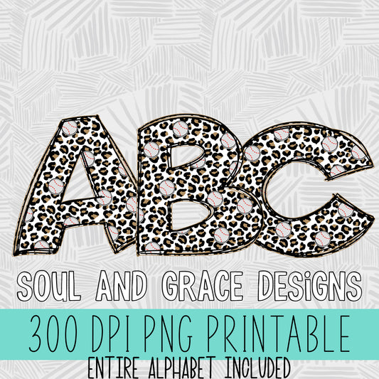 Leopard Baseball Alphabet