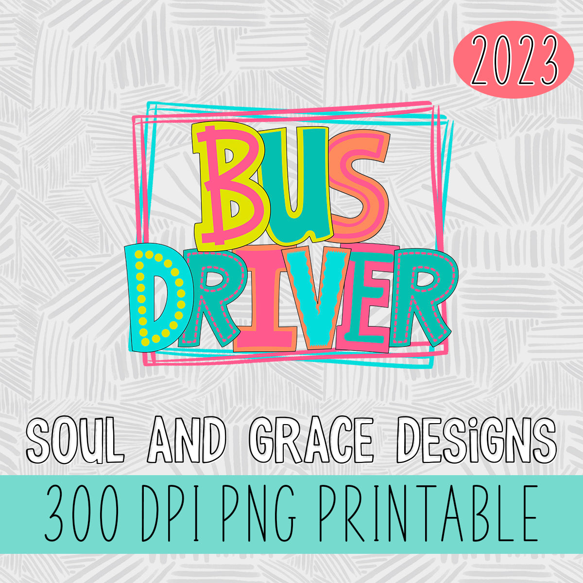 Bus Driver Bright Letters