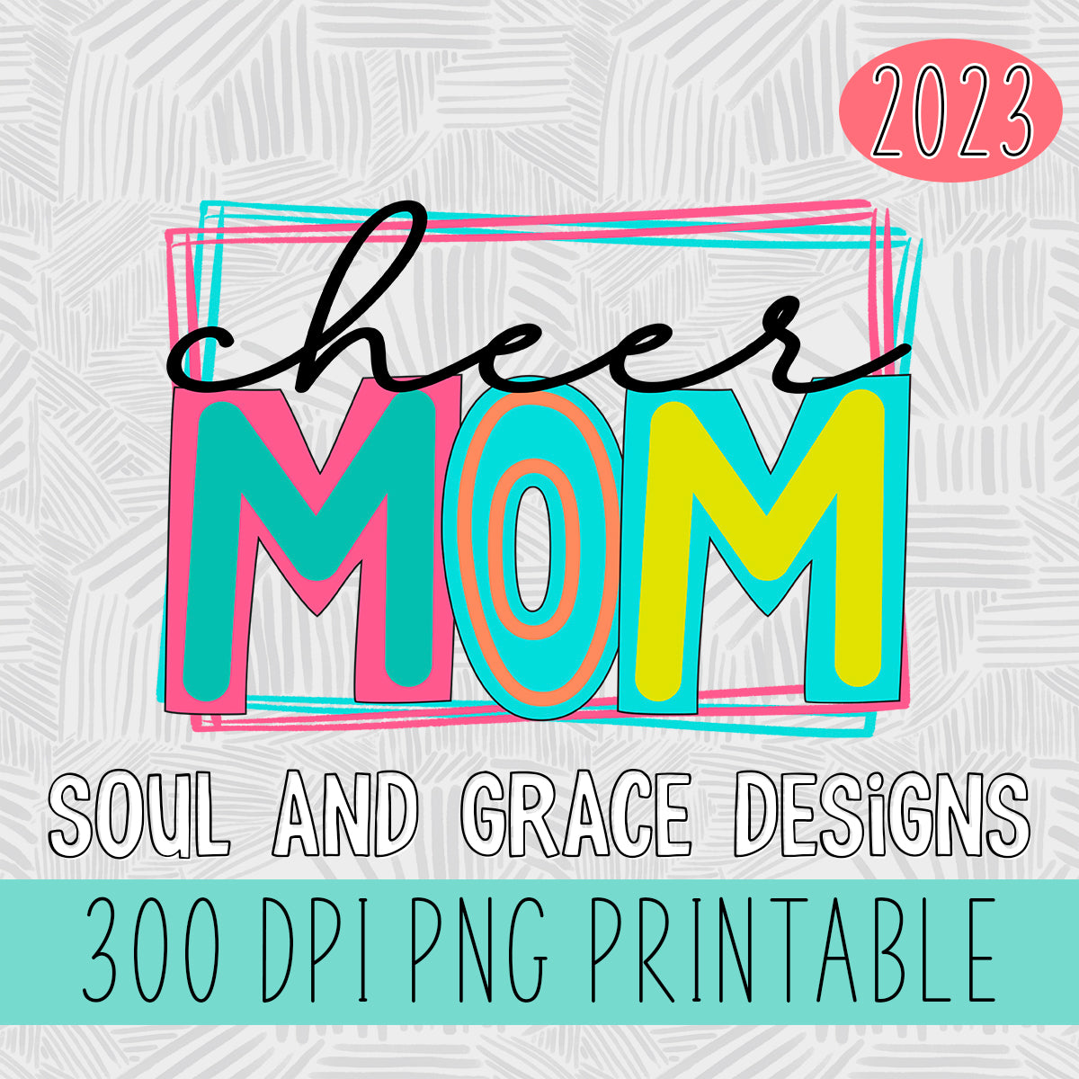 Cheer Mom Bright Letters