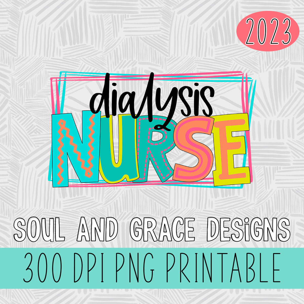Dialysis Nurse Bright Letters