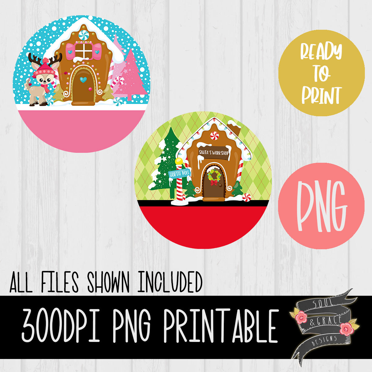 Kids Gingerbread House Circles