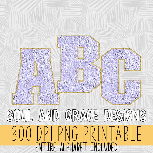 Lavender Chenille Alphabet