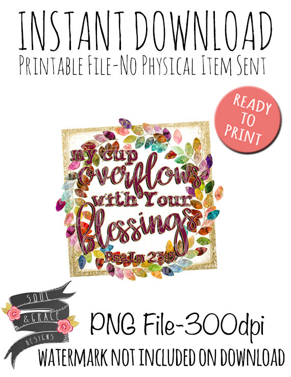 My Cup Overflows with your Blessings