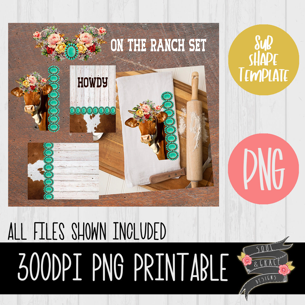 On the Ranch Sublimation Template Set