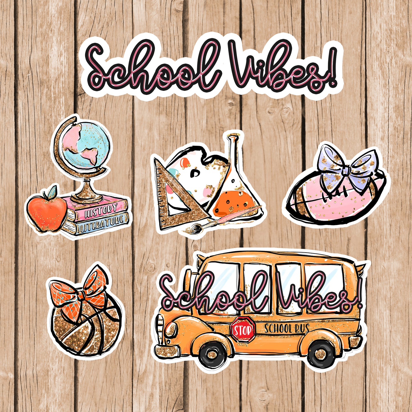 School Vibes Print & Cut Planner Stickers