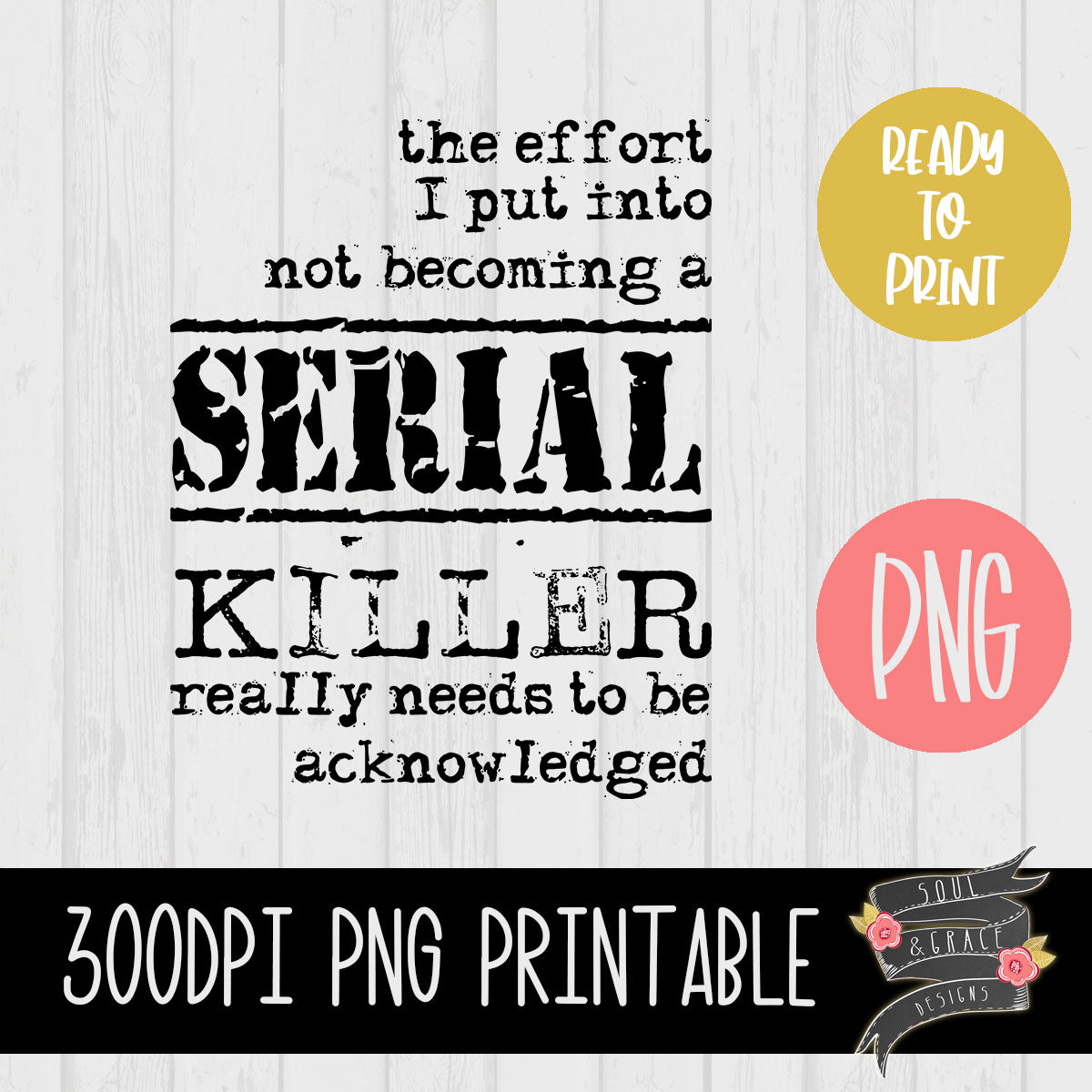 The effort I put in...Serial Killer Design