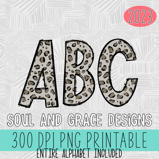 Sports Mom Leopard Alphabet