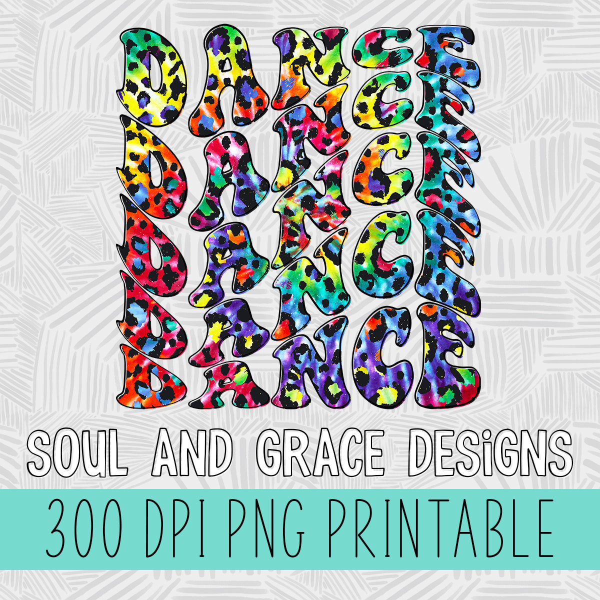 Tie Dye Leopard Dance Wave