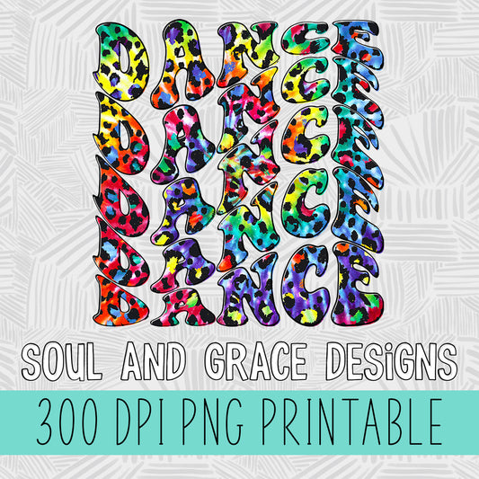 Tie Dye Leopard Dance Wave