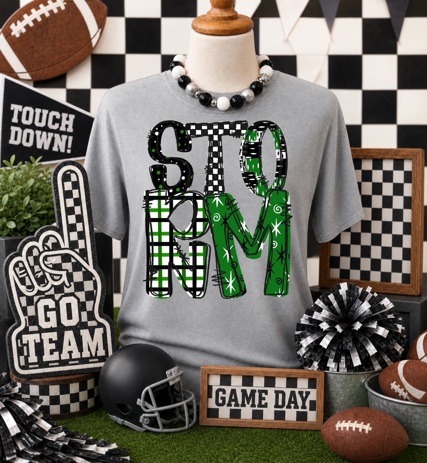 GAME DAY MASCOTS - GREEN - CHOOSE YOUR MASCOT