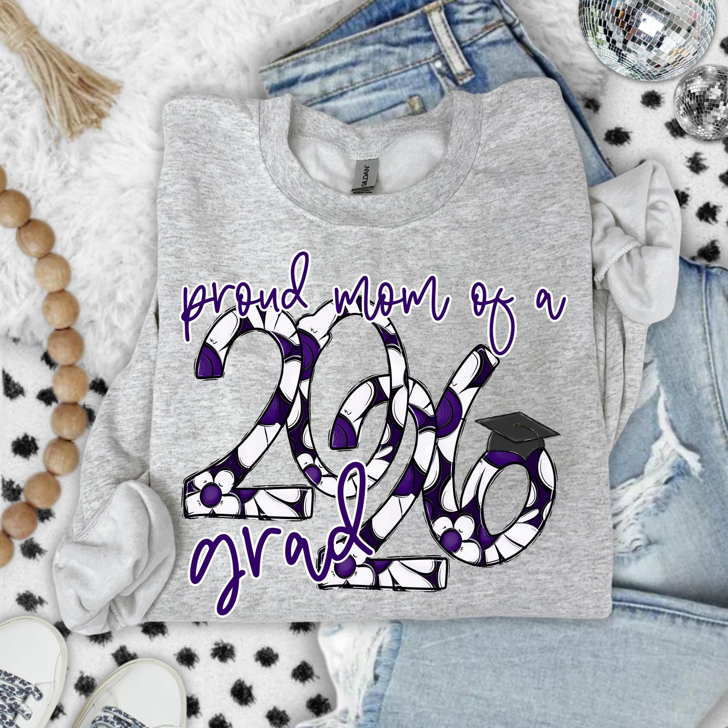 PROUD MOM OF A 2026 GRAD - PICK YOUR COLOR