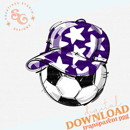 PURPLE PLAY BALL HAPPY FACE SOCCER