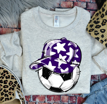 PURPLE PLAY BALL HAPPY FACE SOCCER