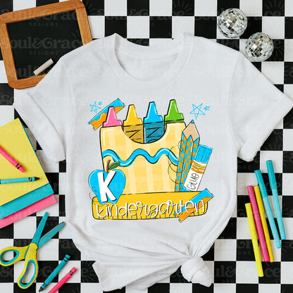 BACK TO SCHOOL BLUE KINDERGARTEN