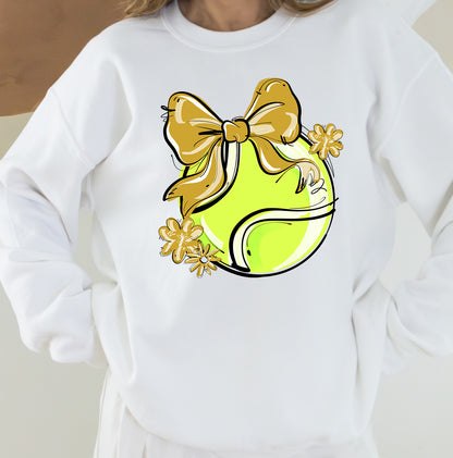 VEGAS PLAY BALL TENNIS BOW WITH FLOWERS
