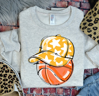 YELLOW PLAY BALL HAPPY FACE BASKETBALL