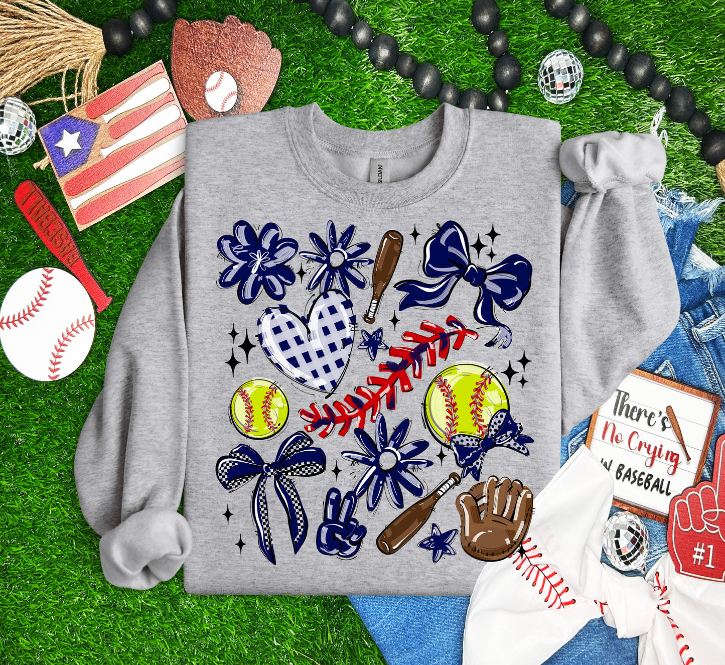 NAVY PLAY BALL COLLAGE SOFTBALL